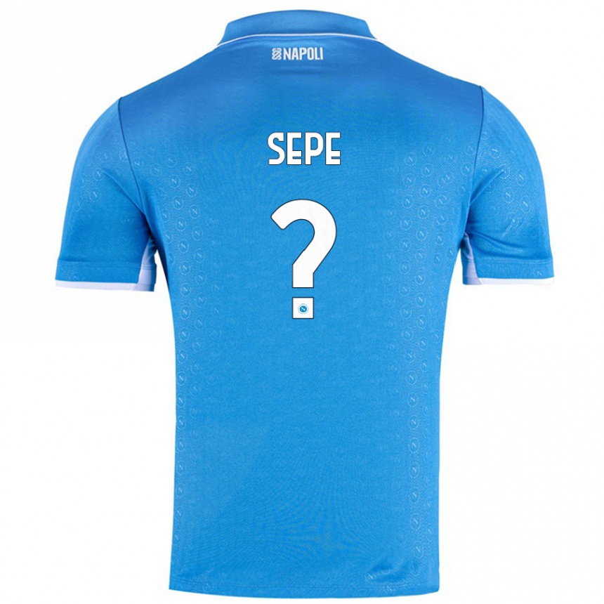 Kids Football Mauro Sepe #0 Sky Blue Home Jersey 2024/25 T-Shirt Uk