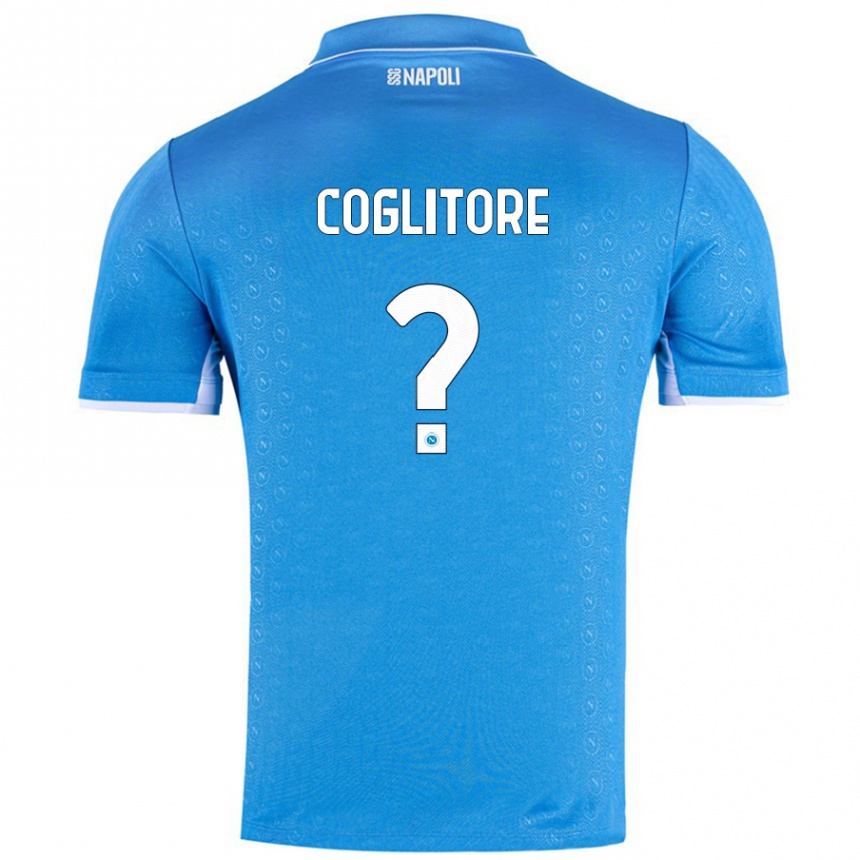 Kids Football Matteo Coglitore #0 Sky Blue Home Jersey 2024/25 T-Shirt Uk