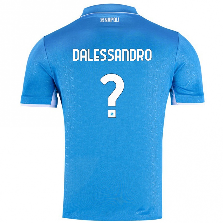 Kids Football Nicola Dalessandro #0 Sky Blue Home Jersey 2024/25 T-Shirt Uk