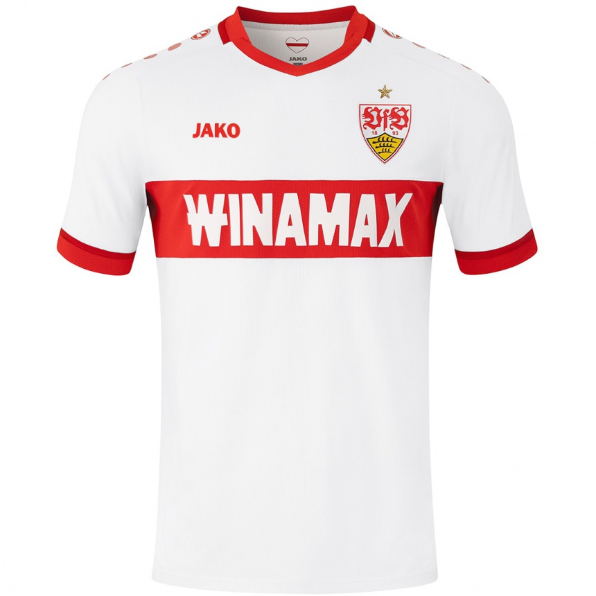 Kids Football Jakov Suver #19 White Red Home Jersey 2024/25 T-Shirt Uk