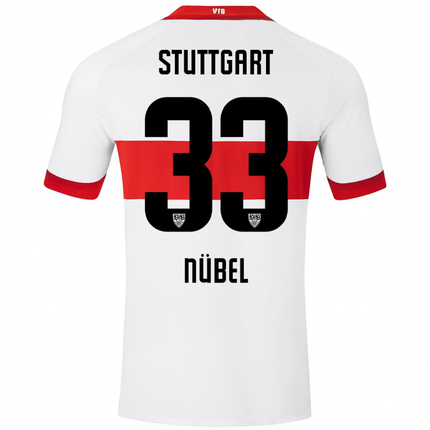 Kids Football Alexander Nübel #33 White Red Home Jersey 2024/25 T-Shirt Uk