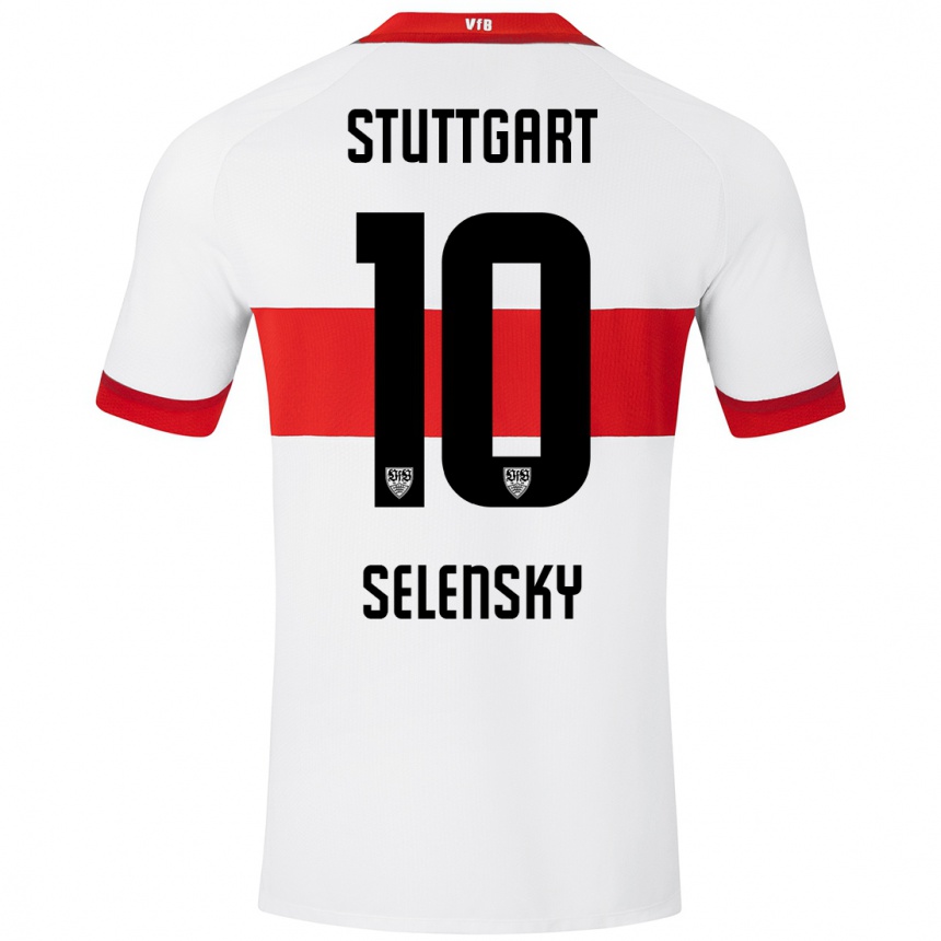 Kids Football Anja Selensky #10 White Red Home Jersey 2024/25 T-Shirt Uk