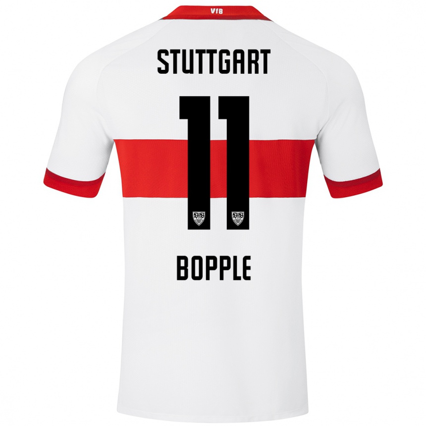 Kids Football Teresa Böpple #11 White Red Home Jersey 2024/25 T-Shirt Uk