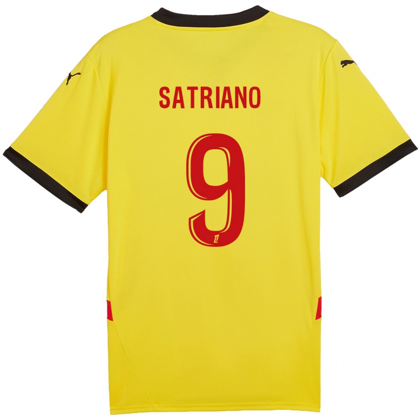 Kids Football Martín Satriano #9 Yellow Red Home Jersey 2024/25 T-Shirt Uk