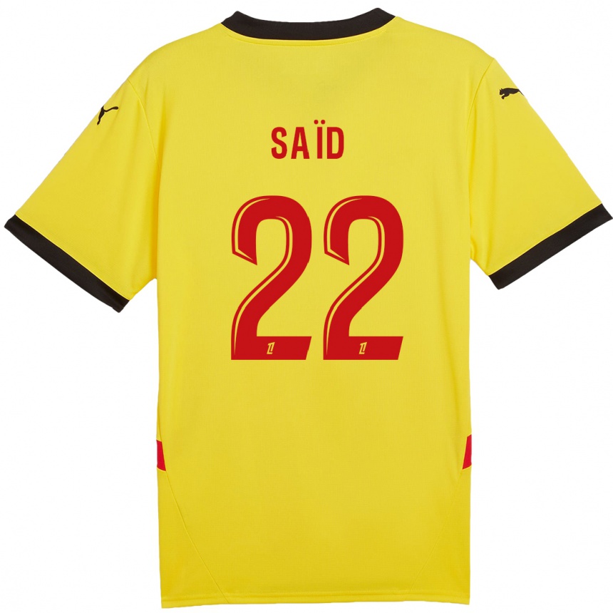 Kids Football Wesley Saïd #22 Yellow Red Home Jersey 2024/25 T-Shirt Uk