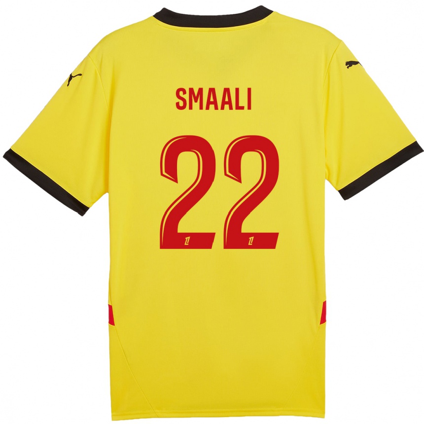 Kids Football Emma Smaali #22 Yellow Red Home Jersey 2024/25 T-Shirt Uk