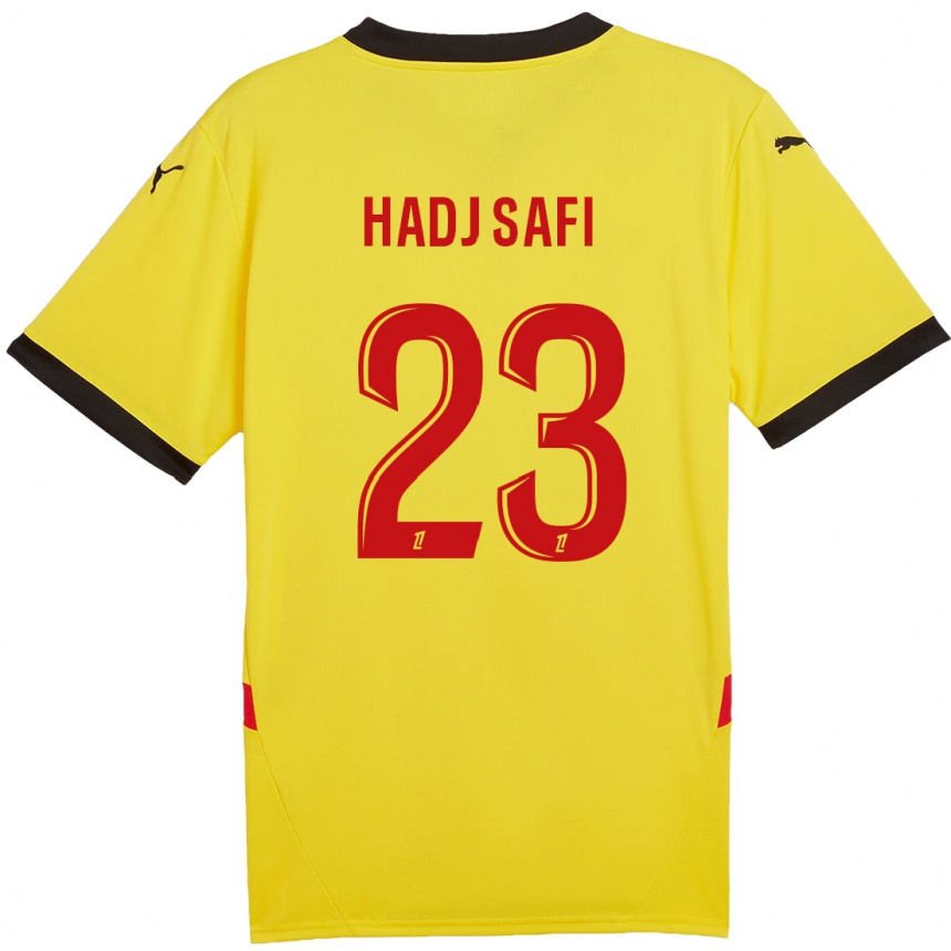 Kids Football Souhina Hadj Safi #23 Yellow Red Home Jersey 2024/25 T-Shirt Uk