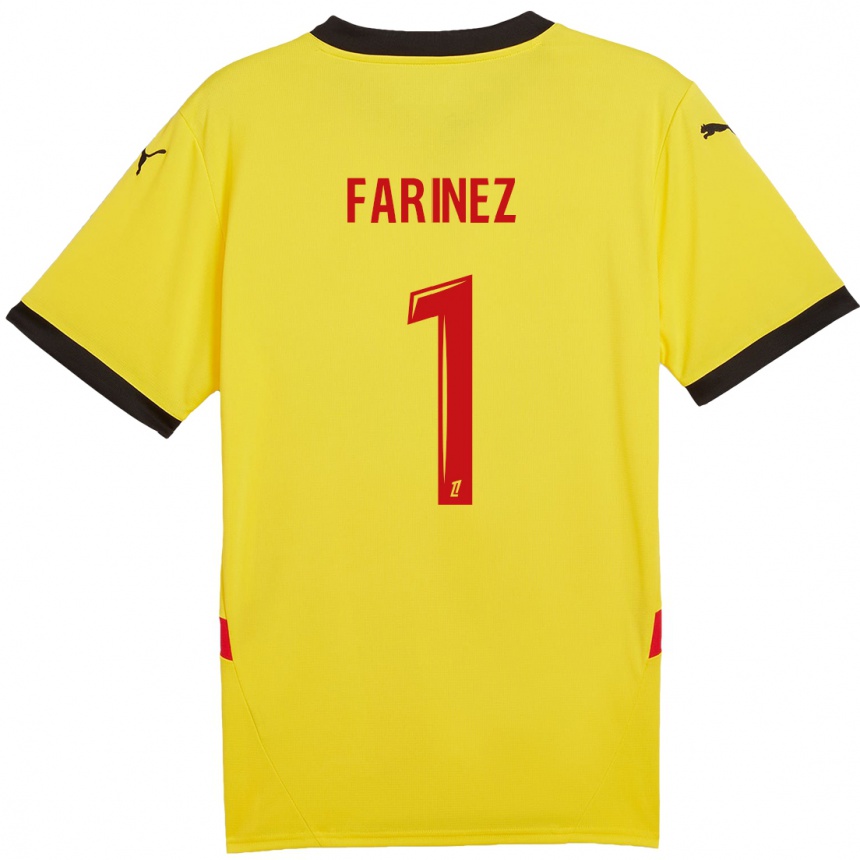 Kids Football Wuilker Fariñez #1 Yellow Red Home Jersey 2024/25 T-Shirt Uk