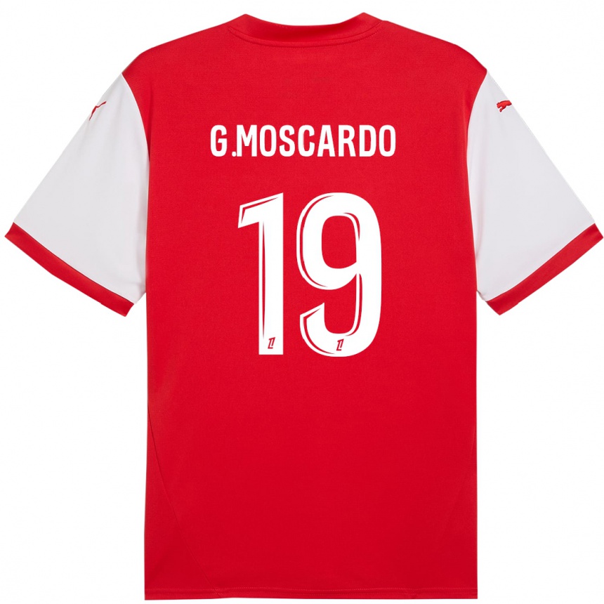 Kids Football Gabriel Moscardo #19 Red White Home Jersey 2024/25 T-Shirt Uk