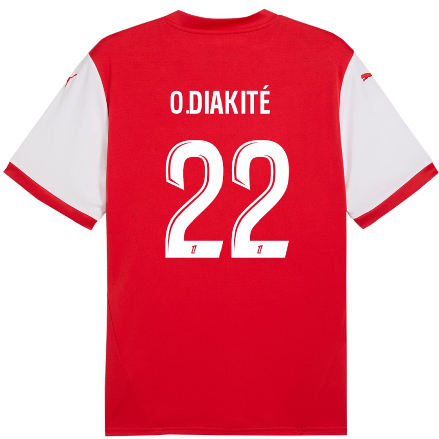 Kids Football Oumar Diakité #22 Red White Home Jersey 2024/25 T-Shirt Uk