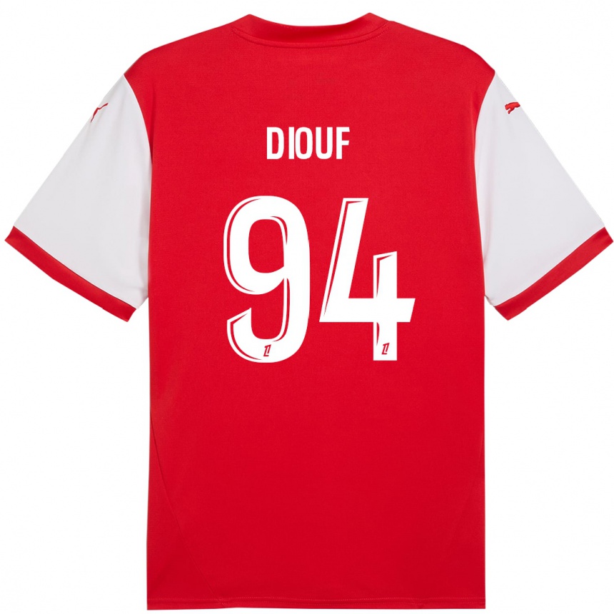 Kids Football Yehvann Diouf #94 Red White Home Jersey 2024/25 T-Shirt Uk