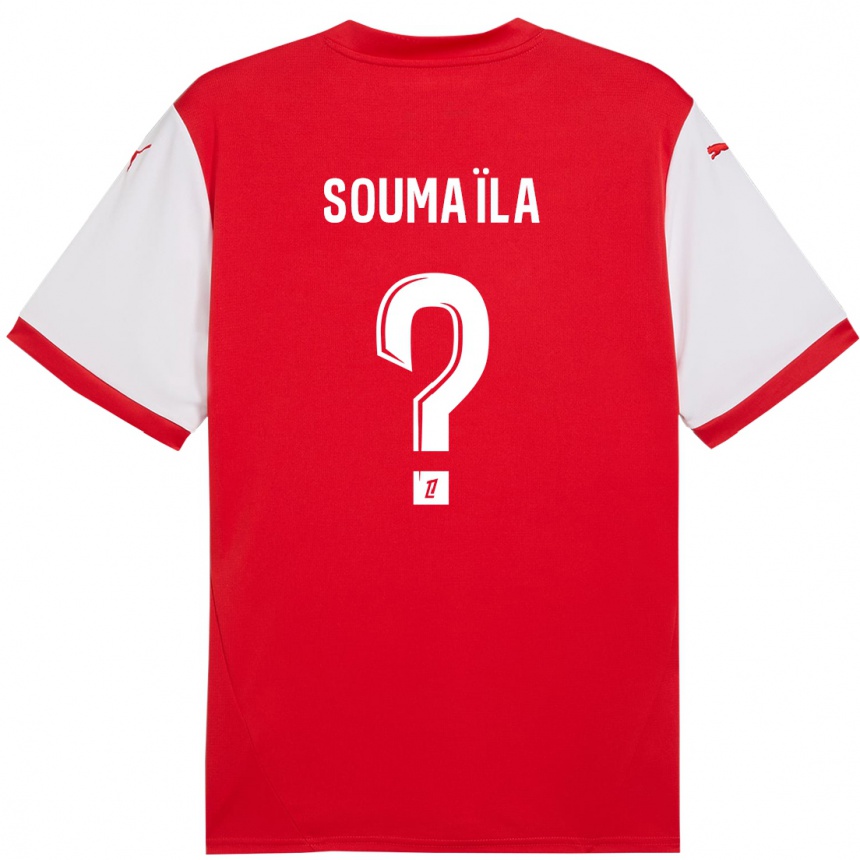 Kids Football Soumaïla Sylla #0 Red White Home Jersey 2024/25 T-Shirt Uk