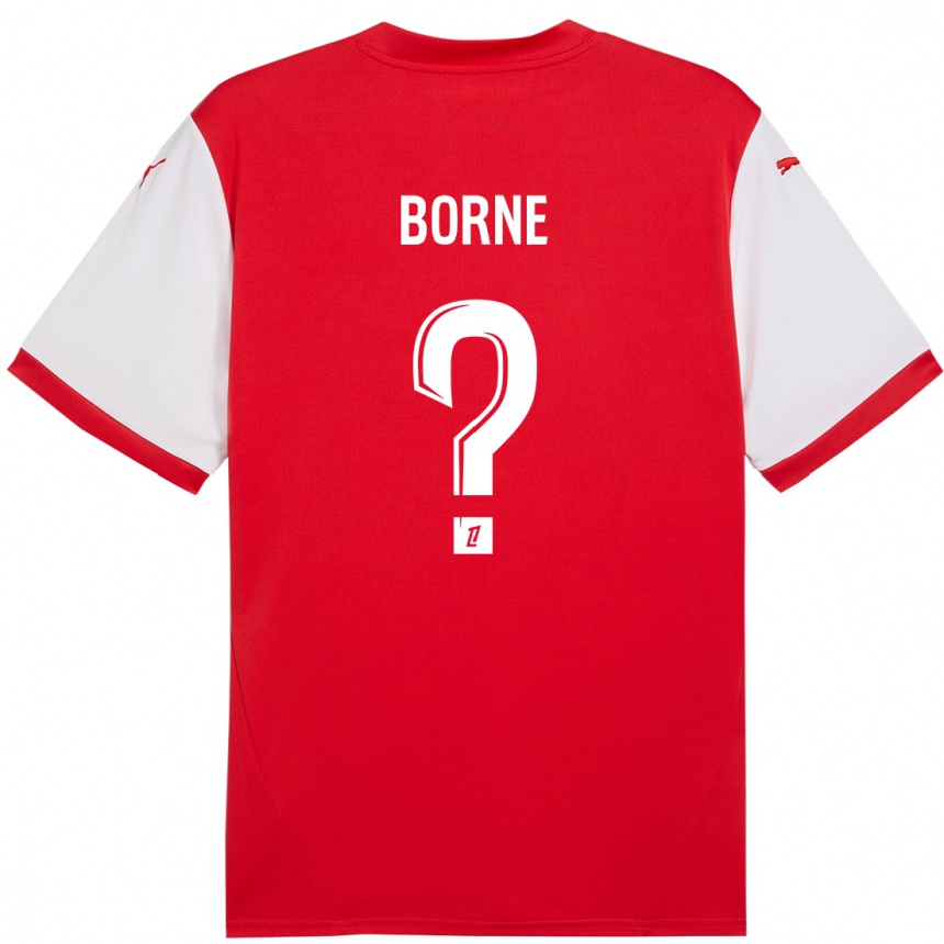 Kids Football Melvin Borne #0 Red White Home Jersey 2024/25 T-Shirt Uk