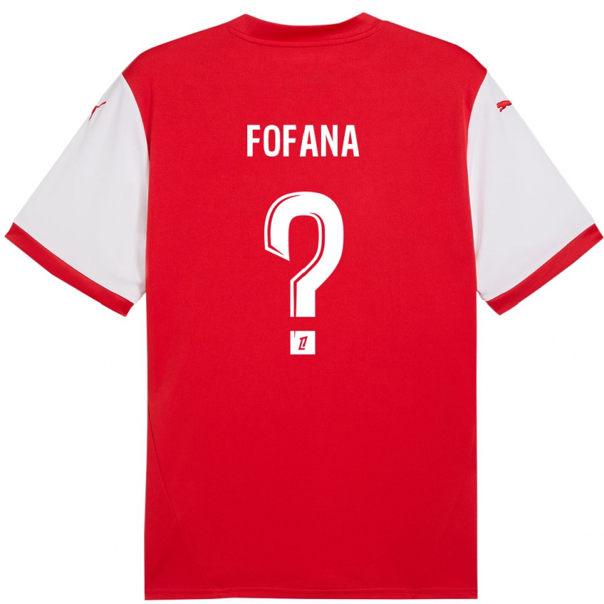 Kids Football Yaya Fofana #0 Red White Home Jersey 2024/25 T-Shirt Uk