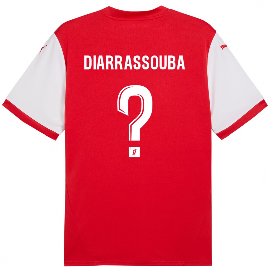 Kids Football Tidiane Diarrassouba #0 Red White Home Jersey 2024/25 T-Shirt Uk