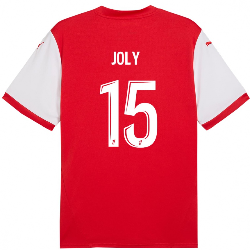 Kids Football Lou-Ann Joly #15 Red White Home Jersey 2024/25 T-Shirt Uk