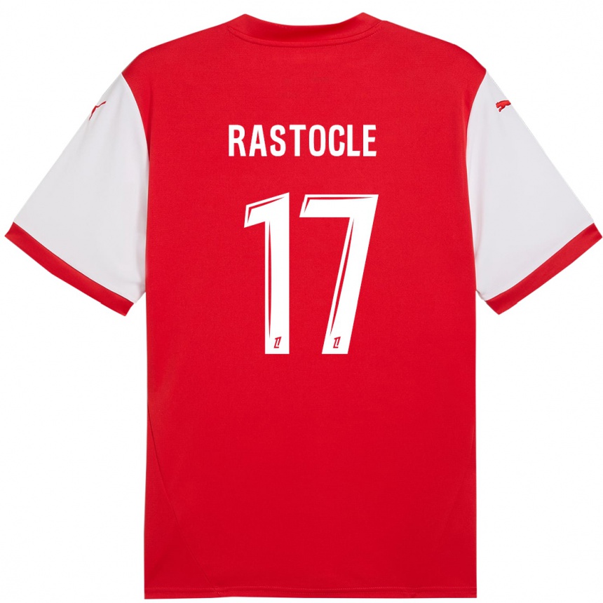 Kids Football Jade Rastocle #17 Red White Home Jersey 2024/25 T-Shirt Uk