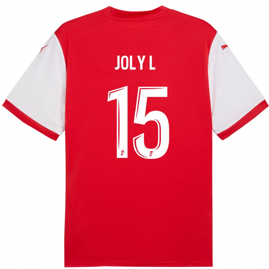 Kids Football Lou Ann Joly #15 Red White Home Jersey 2024/25 T-Shirt Uk