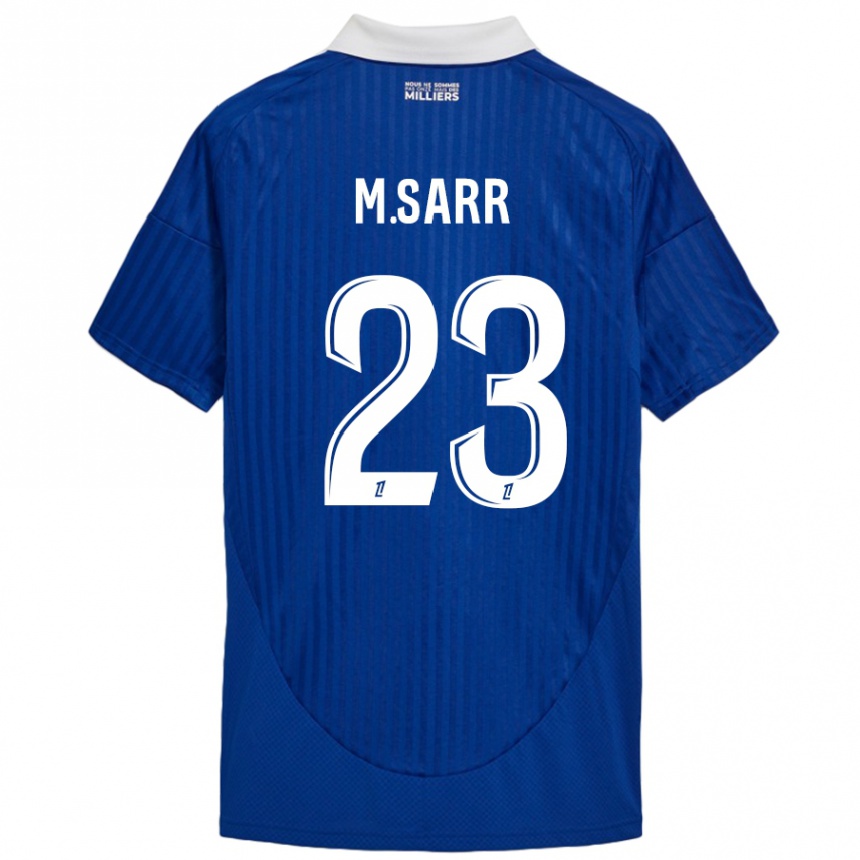 Kids Football Mamadou Sarr #23 Blue White Home Jersey 2024/25 T-Shirt Uk