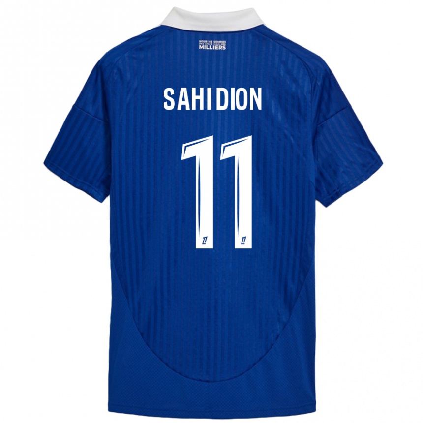 Kids Football Moïse Sahi Dion #11 Blue White Home Jersey 2024/25 T-Shirt Uk