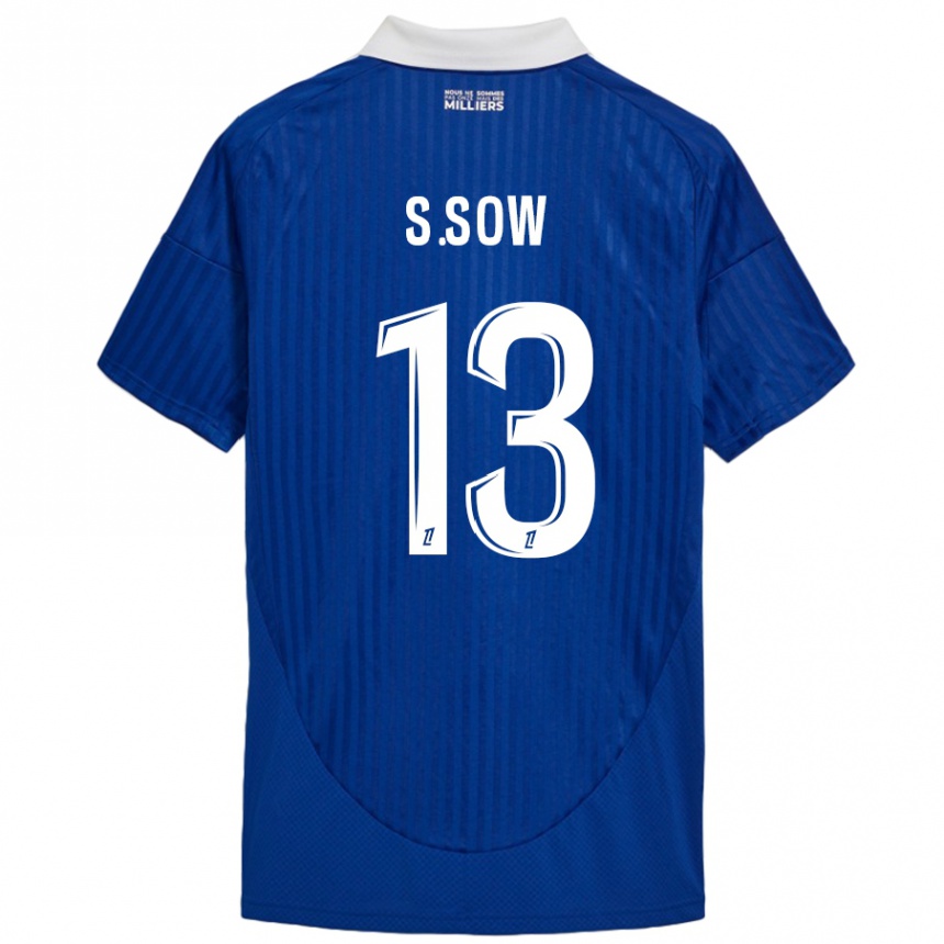 Kids Football Saïdou Sow #13 Blue White Home Jersey 2024/25 T-Shirt Uk