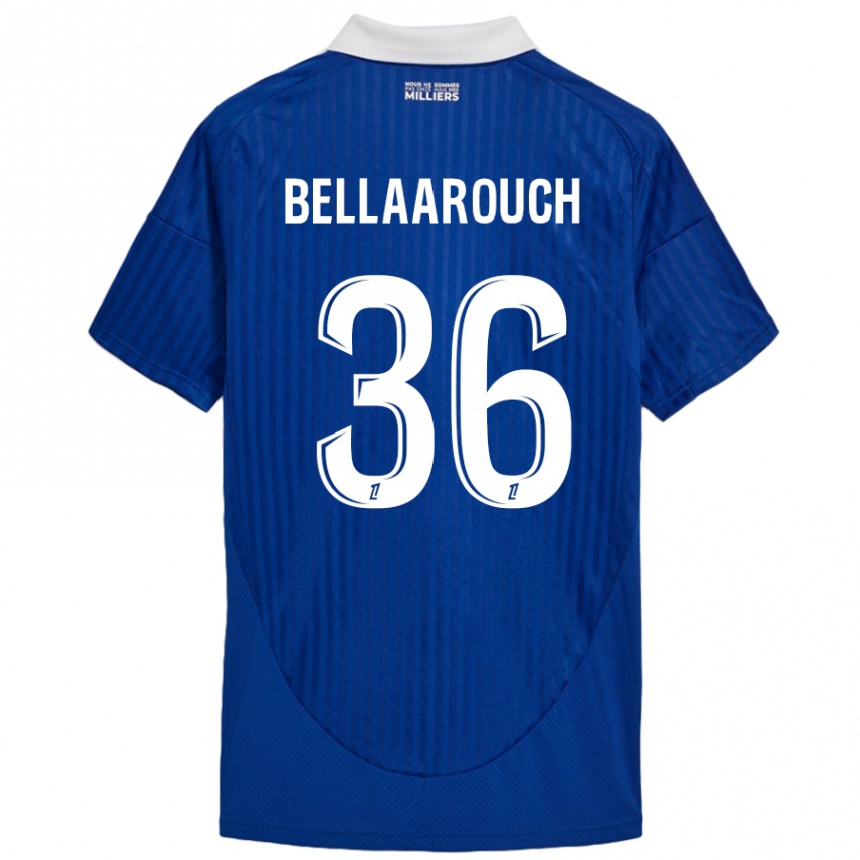 Kids Football Alaa Bellaarouch #36 Blue White Home Jersey 2024/25 T-Shirt Uk