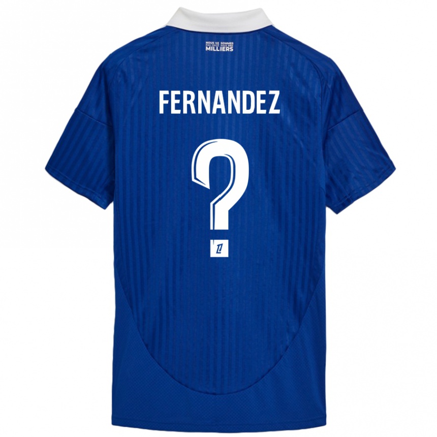 Kids Football Elies Araar Fernandez #0 Blue White Home Jersey 2024/25 T-Shirt Uk