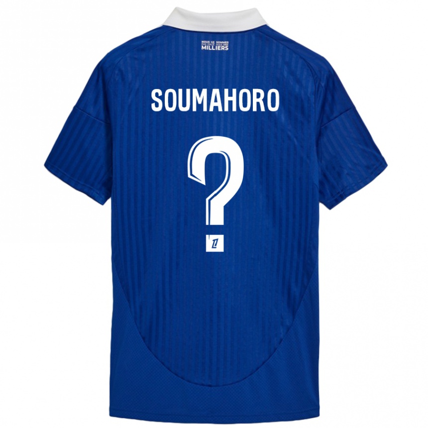 Kids Football Mohamed Soumahoro #0 Blue White Home Jersey 2024/25 T-Shirt Uk