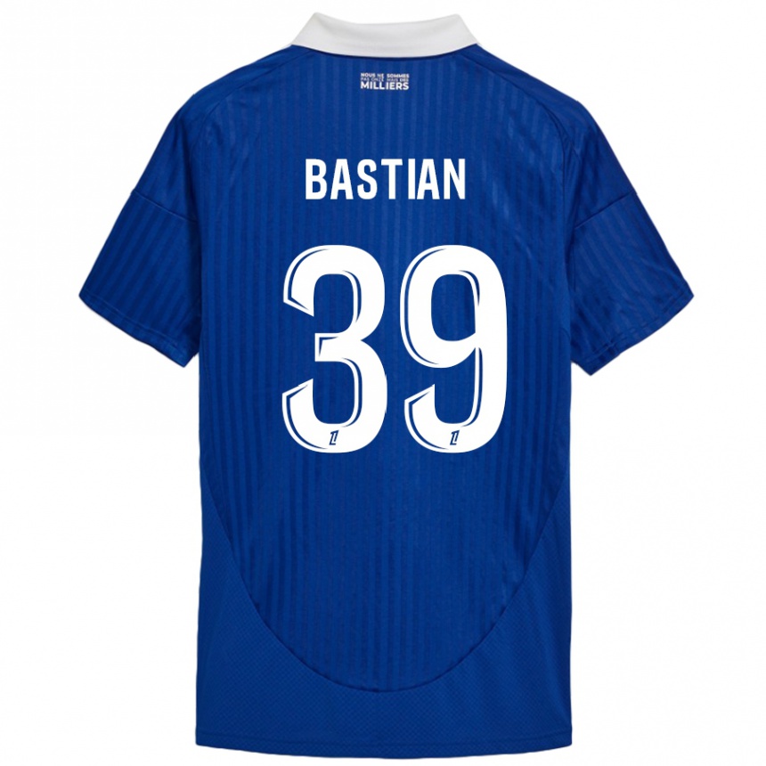 Kids Football Maxime Bastian #39 Blue White Home Jersey 2024/25 T-Shirt Uk