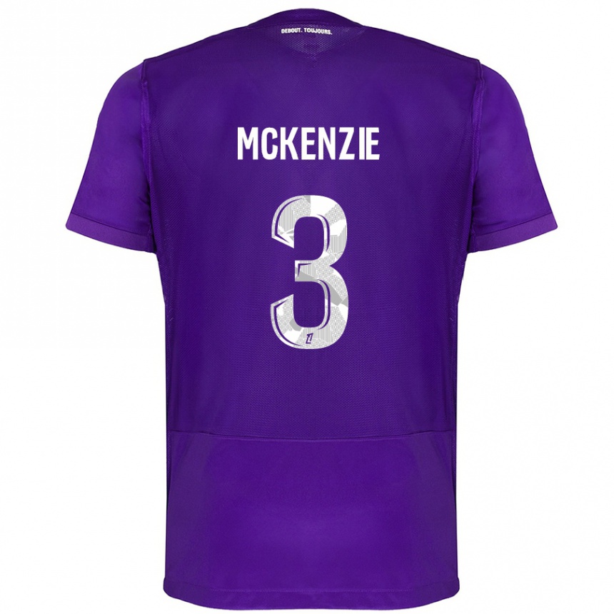 Kids Football Mark Mckenzie #3 Purple White Home Jersey 2024/25 T-Shirt Uk