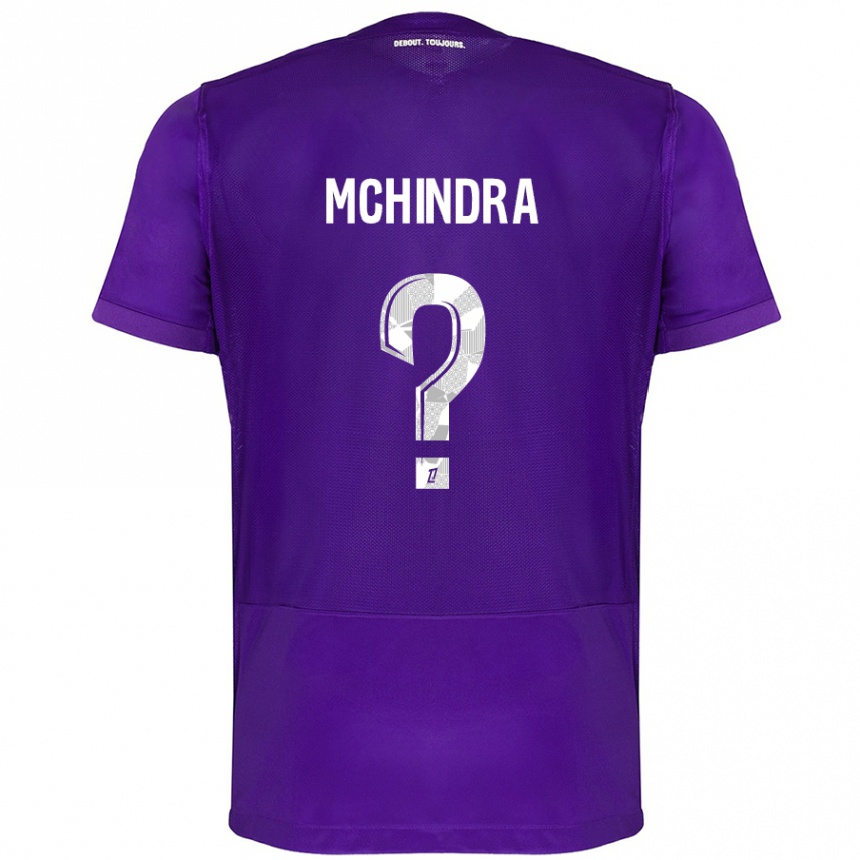 Kids Football Naime Said Mchindra #0 Purple White Home Jersey 2024/25 T-Shirt Uk