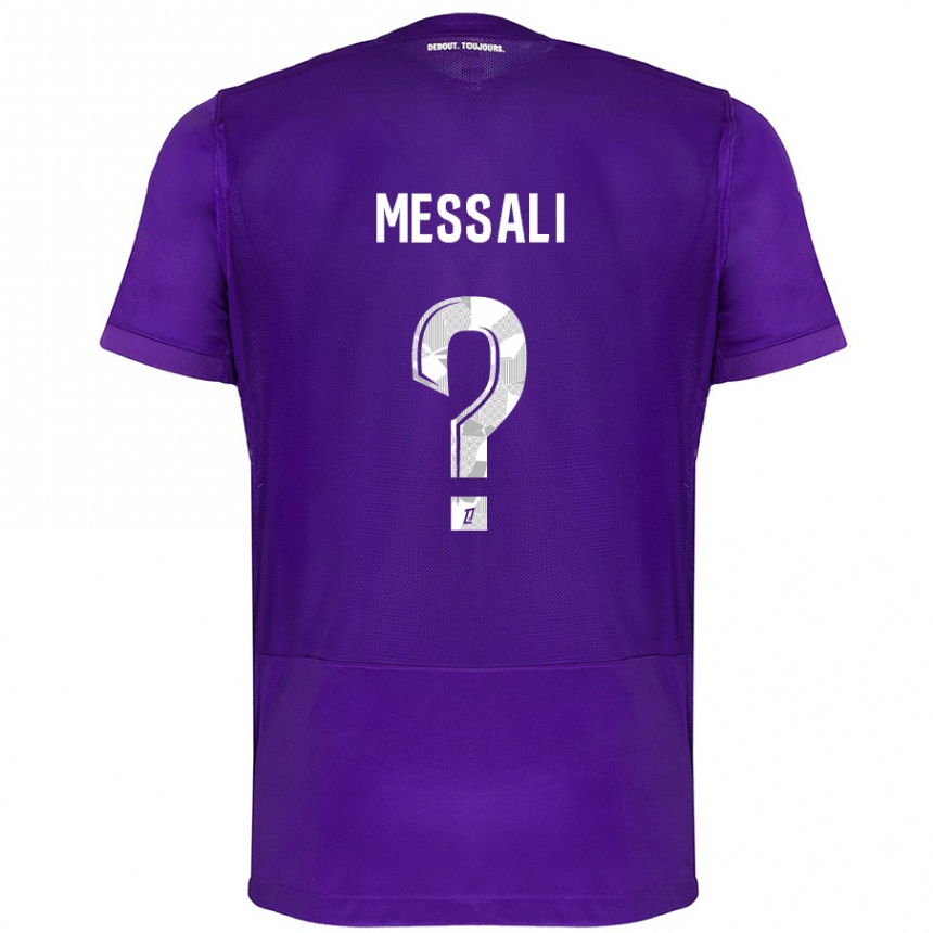 Kids Football Rafik Messali #0 Purple White Home Jersey 2024/25 T-Shirt Uk