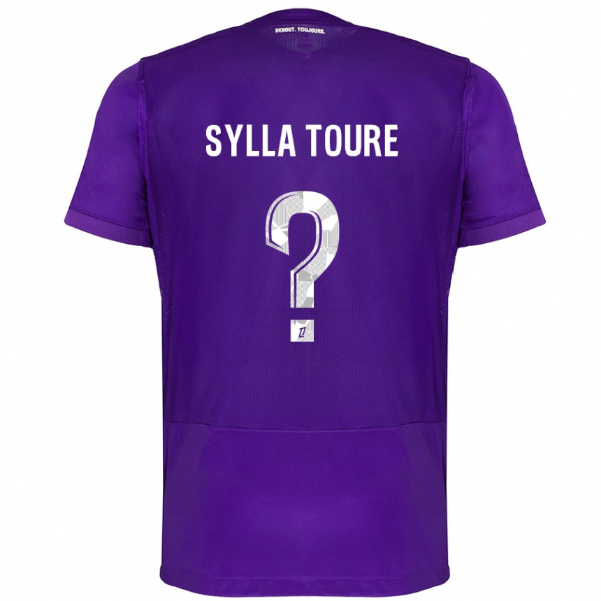 Kids Football Ismael Sylla Touré #0 Purple White Home Jersey 2024/25 T-Shirt Uk