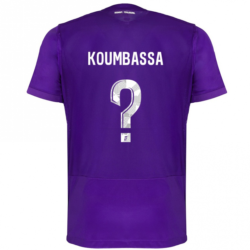 Kids Football Seny Koumbassa #0 Purple White Home Jersey 2024/25 T-Shirt Uk