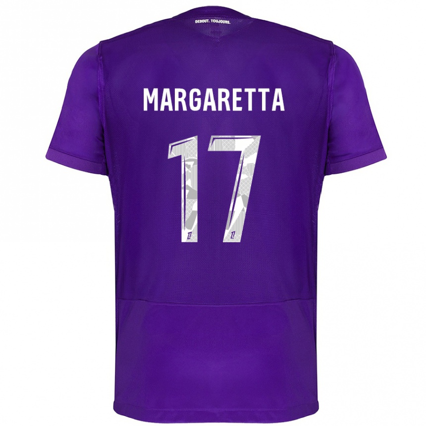 Kids Football Jessica Margaretta #17 Purple White Home Jersey 2024/25 T-Shirt Uk