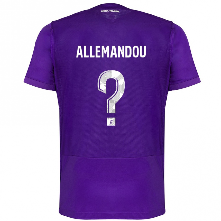 Kids Football Teddy Allemandou #0 Purple White Home Jersey 2024/25 T-Shirt Uk