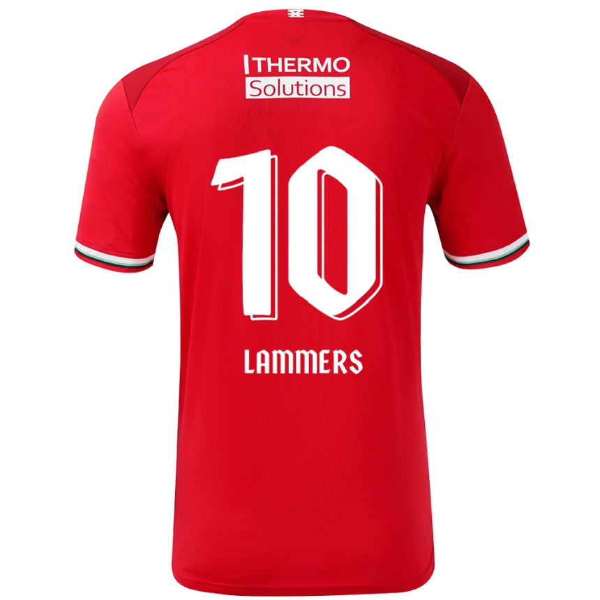 Kids Football Sam Lammers #10 Red White Home Jersey 2024/25 T-Shirt Uk