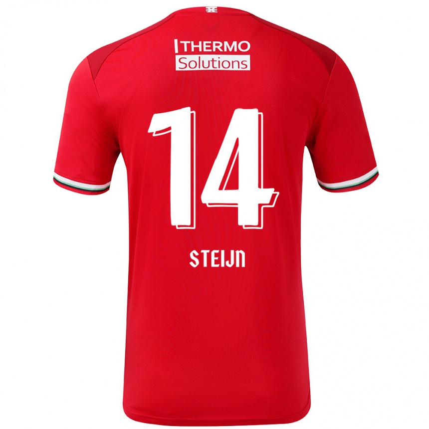 Kids Football Sem Steijn #14 Red White Home Jersey 2024/25 T-Shirt Uk