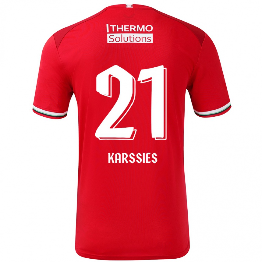 Kids Football Sam Karssies #21 Red White Home Jersey 2024/25 T-Shirt Uk