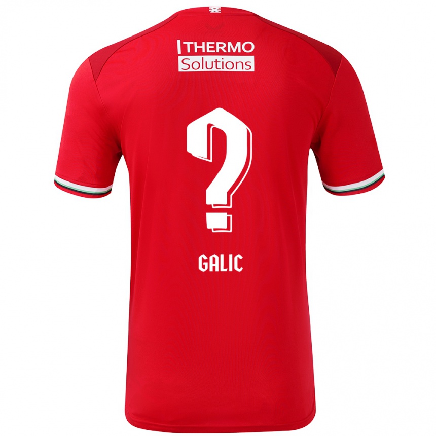 Kids Football Daniela Galic #0 Red White Home Jersey 2024/25 T-Shirt Uk