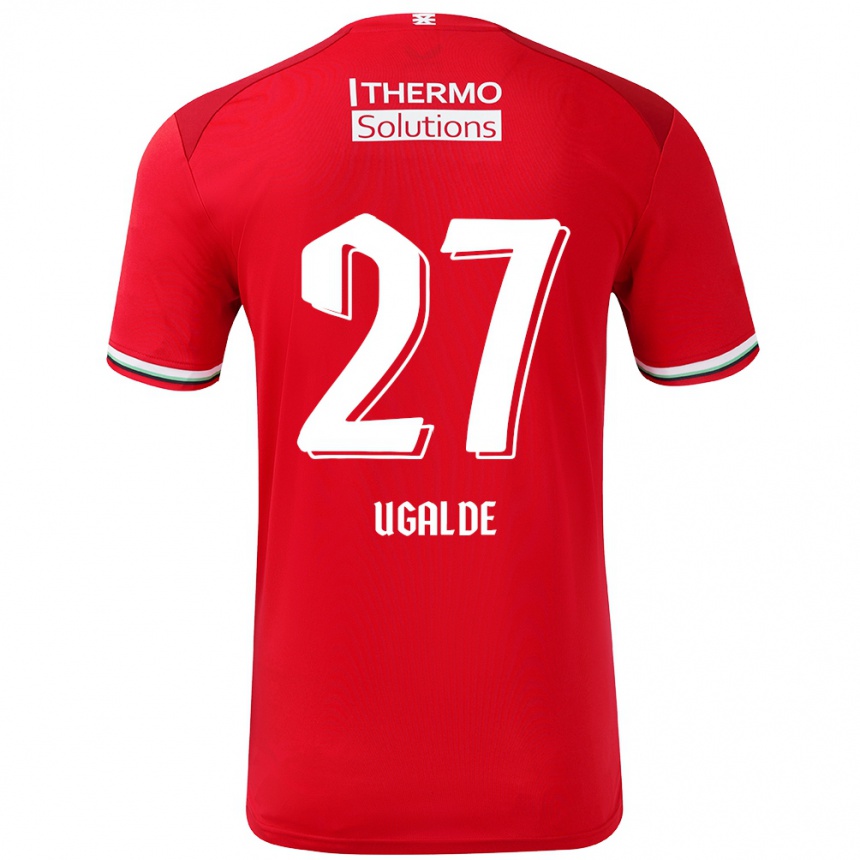 Kids Football Manfred Ugalde #27 Red White Home Jersey 2024/25 T-Shirt Uk