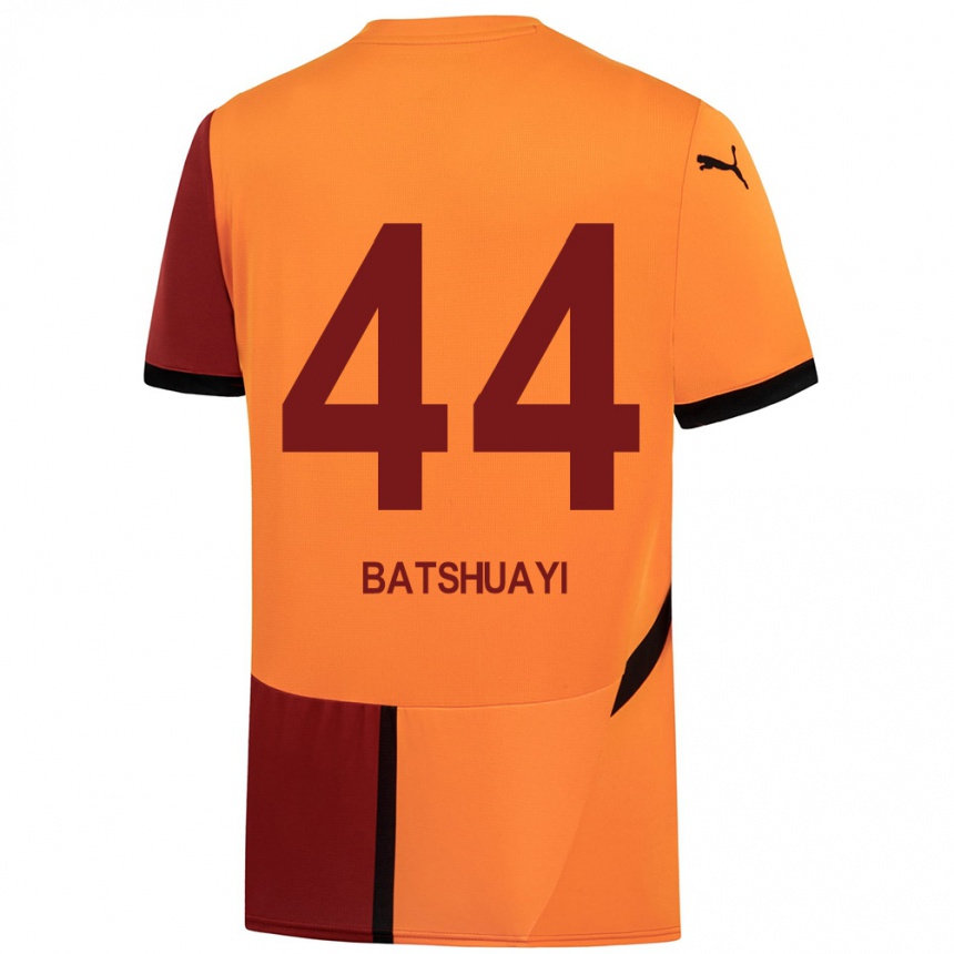 Kids Football Michy Batshuayi #44 Yellow Red Home Jersey 2024/25 T-Shirt Uk