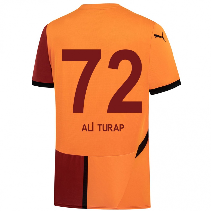 Kids Football Ali Turap Bülbül #72 Yellow Red Home Jersey 2024/25 T-Shirt Uk