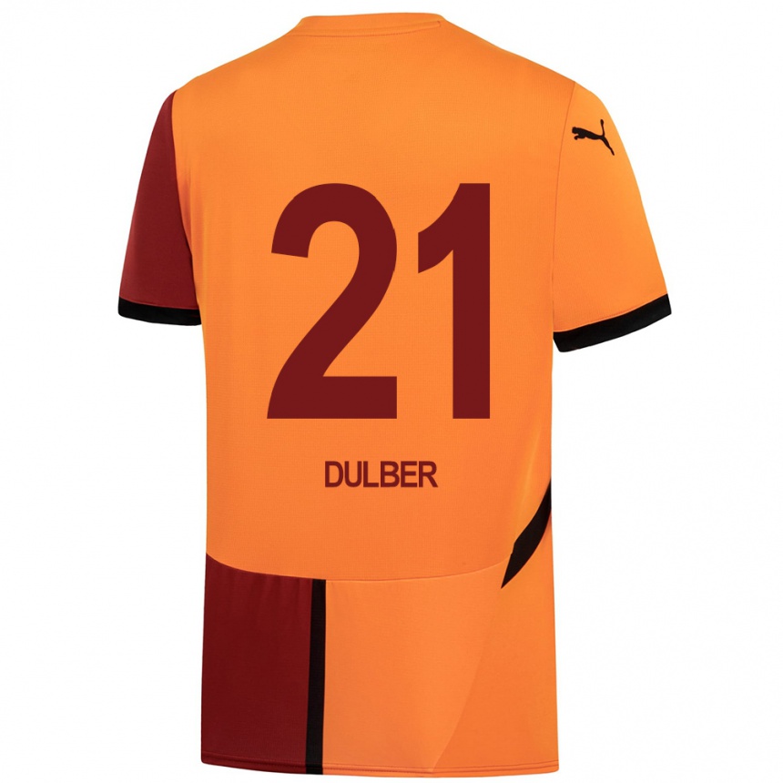 Kids Football Didem Dülber #21 Yellow Red Home Jersey 2024/25 T-Shirt Uk