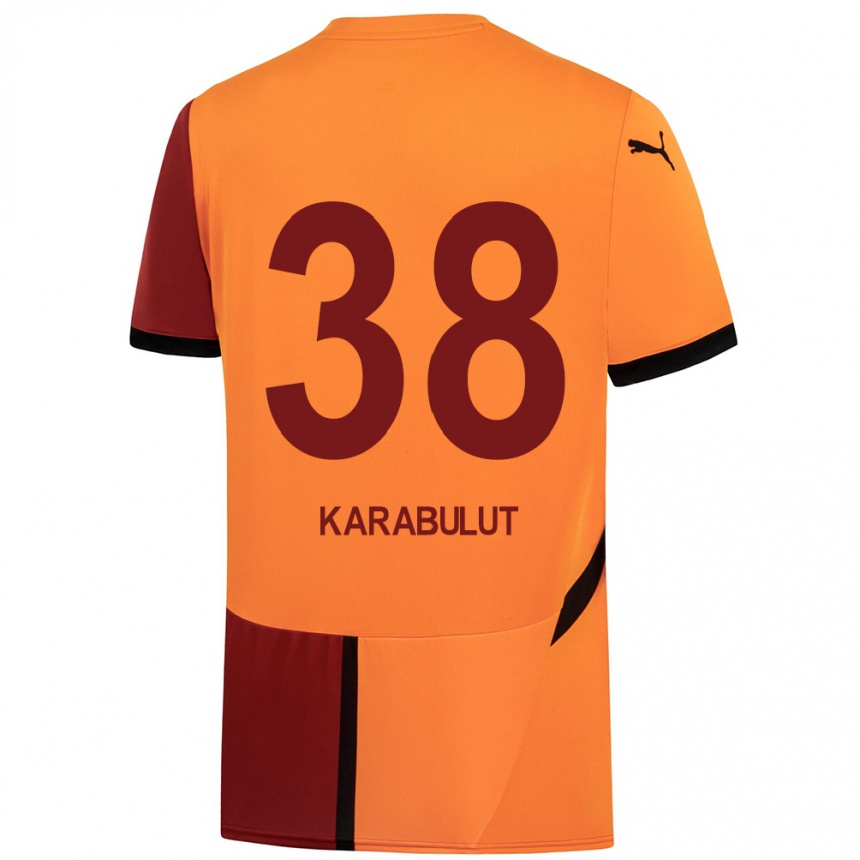 Kids Football Arzu Karabulut #38 Yellow Red Home Jersey 2024/25 T-Shirt Uk