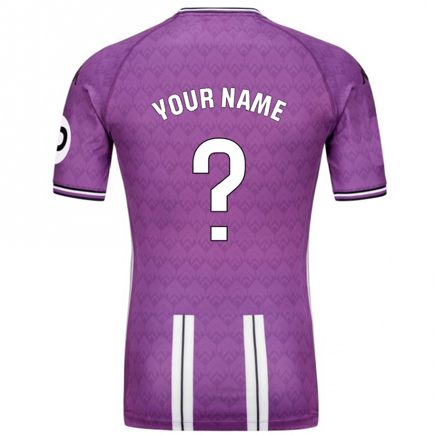 Kids Football Your Name #0 Purple White Home Jersey 2024/25 T-Shirt Uk