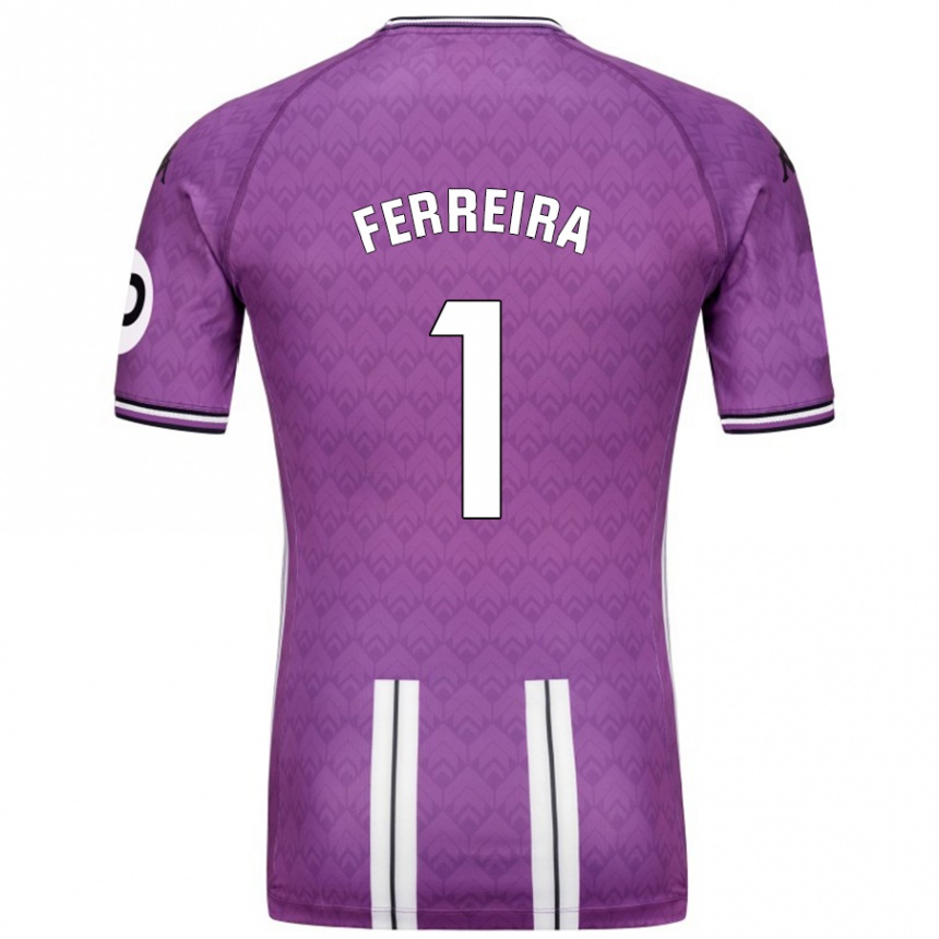 Kids Football André Ferreira #1 Purple White Home Jersey 2024/25 T-Shirt Uk