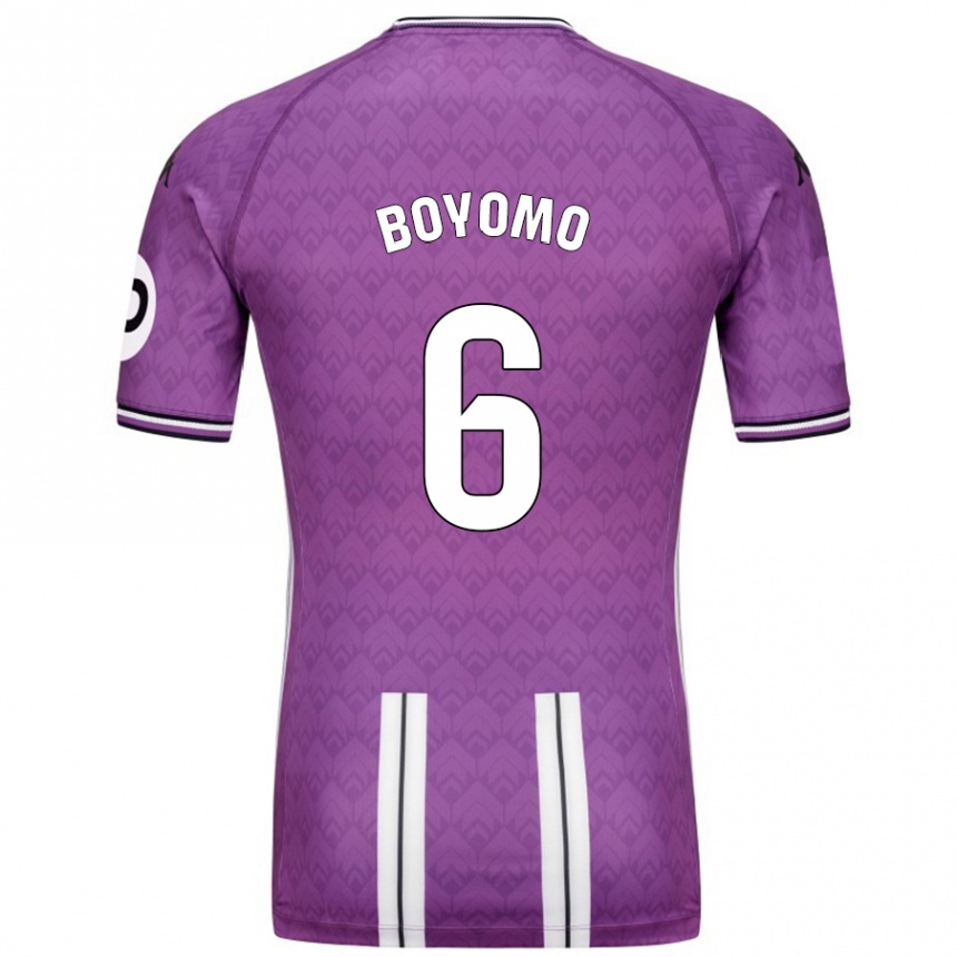 Kids Football Enzo Boyomo #6 Purple White Home Jersey 2024/25 T-Shirt Uk