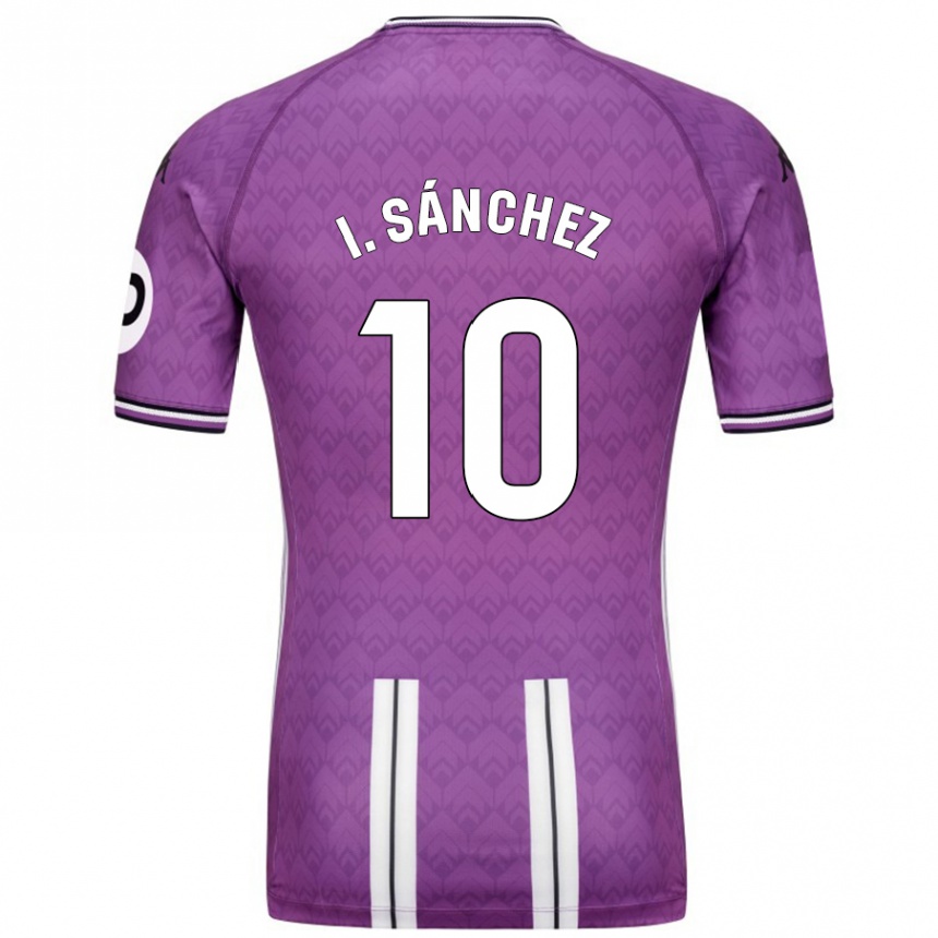 Kids Football Iván Sánchez #10 Purple White Home Jersey 2024/25 T-Shirt Uk