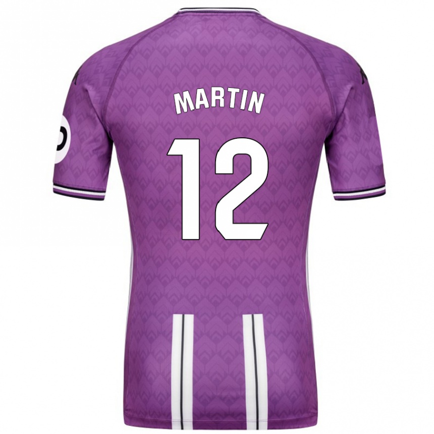 Kids Football Mario Martin #12 Purple White Home Jersey 2024/25 T-Shirt Uk